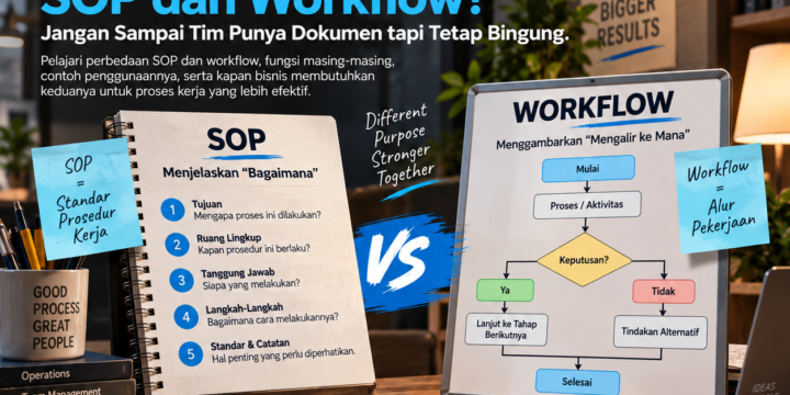 Sama-Sama Mengatur Cara Kerja, Apa Bedanya SOP dan Workflow? Jangan Sampai Tim Punya Dokumen tapi Tetap Bingung